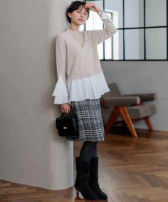 23区 L(ニジュウサンク エル)の【23区×Oggiコラボ】フレアサテンコンビ