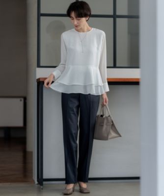 23区(ニジュウサンク)の【洗える】テプラマットシフォン ブラウス通販