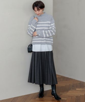 2025年　23区 S　【Oggi2月号掲載】 ウールカシミヤ ボーダー ニット 2025年 23区 S 【Oggi2月号掲載】 ウールカシミヤ ボーダー ニット