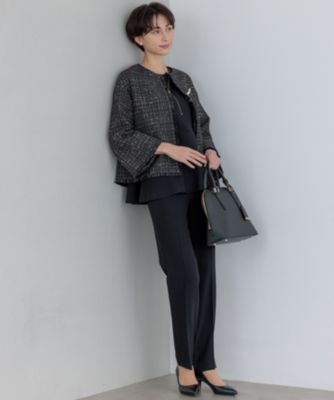 23区(ニジュウサンク)のGIOLICA ノーカラー ツイード ジャケット通販