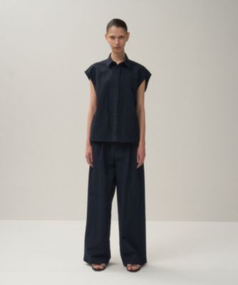 ATON(エイトン)のSILK LINEN SHANTUNG | ツータックパンツ通販