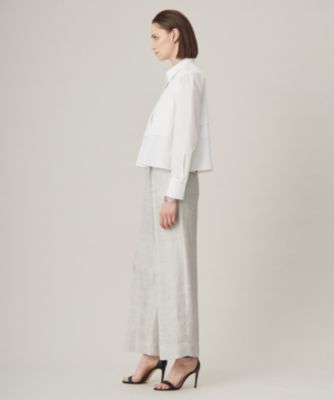 ICB クリーンブロード クロップドブラウス ICB ブラウス シャツ 「洗える」 クリーンブロード クロップド