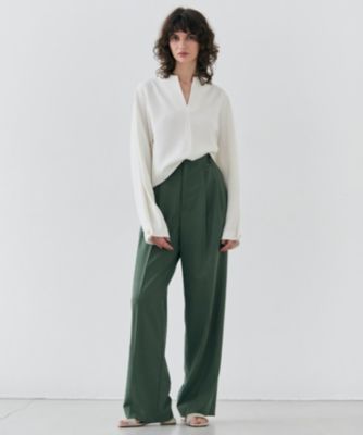 BEIGE，(ベイジ)の【洗える】RUE / スリットネックフォルムブラウス