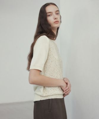 BEIGE，(ベイジ)の【洗える】FENNEL / コットンスパンコール半袖