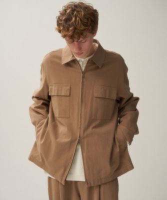 ATON(エイトン)のCOTTON VOILE SATIN | ジップアップジャケット