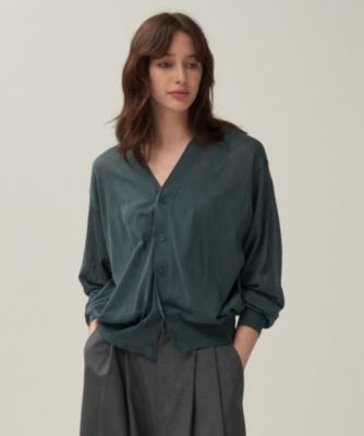 ATON COMPACT COTTON Vネックニットカーディガン サイズ02 ATON(エイトン)のCOMPACT COTTON | Vネックニットカーディガン