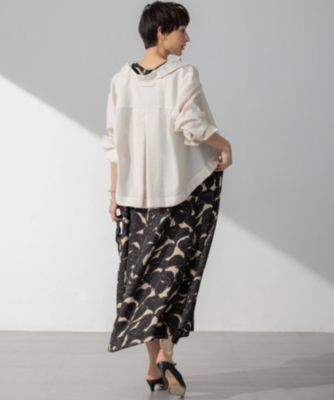 【極美品】23区 2025ss シアータンブラー シャツ クロップド丈 オフィス 23区 L(ニジュウサンク エル)の【Oggi5月号掲載/接触冷感/速乾性