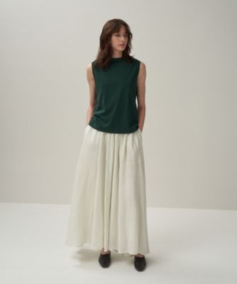 ATON(エイトン)のNATURAL DYED LINEN LAWN | ギャザースカート