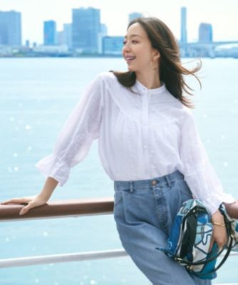 23区DENIM サマー タック ワイド パンツ Oggi6月号掲載/接触冷感】23区DENIM サマー タック ワイド