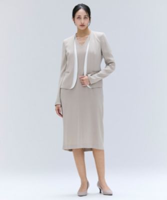 BEIGE，(ベイジ)の【洗える】CINDY / Vネックハーフスリーブワンピース