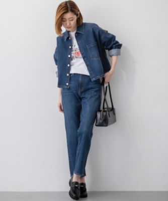 春秋対応♥可愛いクロップドデニムジャケット/追跡有 23区 L(ニジュウサンク エル)の【RED CARD TOKYO×23区
