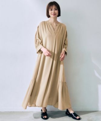 自由区【今季新作】ソフトシルクビエラワンピース カタログ掲載・洗える】ソフトシルクビエラ ワンピース / 自由区