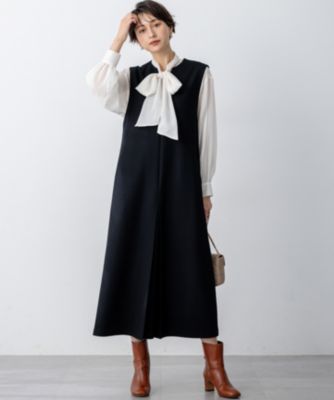 23区 ウールミルドジャージー ジャンパースカート ウールミルド