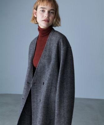 ICB(アイシービー)のWoolRever ノーカラーショートコート通販 | 集英社