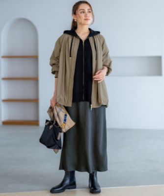 新品タグ付き　23区S 32 ヴィスコースストレッチ ニットブルゾン 洗える/セットアップ対応】ヴィスコースストレッチ ニット