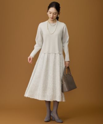 自由区(ジユウク)の【カタログ掲載】ジャカードコンビ ワンピース通販