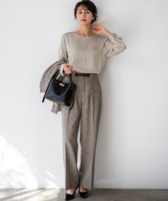 23区 L(ニジュウサンク エル)のリネンライクブッチャー ワイドパンツ