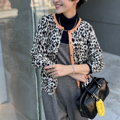 Rie Miller(リエミラー)の《手洗い可能》ヒョウ柄プリントクルー