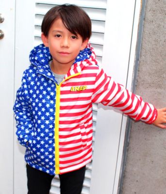Anap Kids アナップキッズ のアメリカンフラッグ柄中綿ジャケット通販 Leeマルシェ