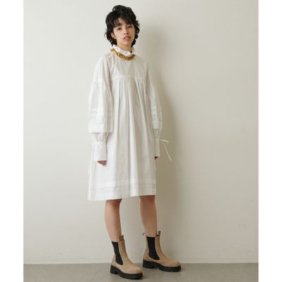 whim gazette タックボリュームワンピース Whim Gazette(ウィム ガゼット)のタックボリュームワンピース