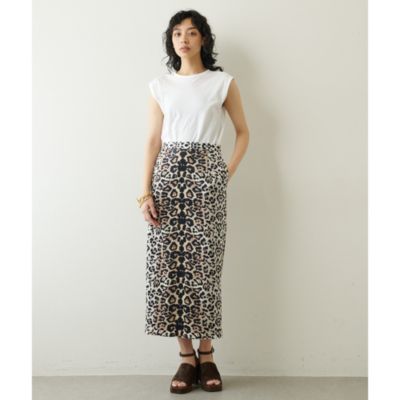 Whim Gazette(ウィム ガゼット)のレオパードベロアスカート通販