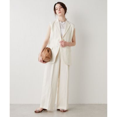 Whim Gazette 【美品】タックパンツ Whim Gazette スラックス パンツ ワイドタックパンツ レディース