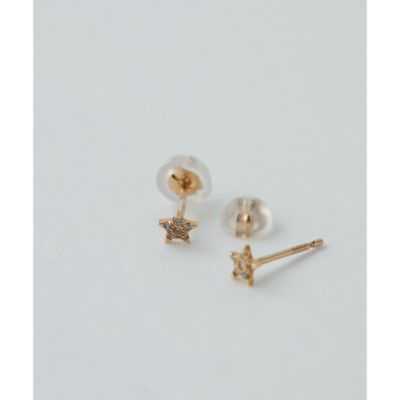 【2.718】10Kダイヤピアス STAR&HEART ペア ウィムガゼット新品 Whim Gazette(ウィム ガゼット)の【2.718】ダイヤピアス STAR
