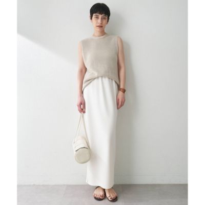 Whim Gazetteウィムガゼット　ジャージーサイドスリットスカート　モカ ジャージーサイドスリットスカート | Whim Gazette(ウィム