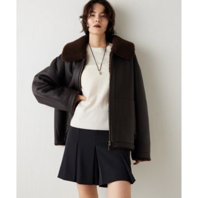 Whim Gazette(ウィム ガゼット)の【GEMINI】ムートンブルゾンコート