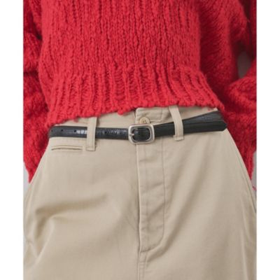 Whim Gazette(ウィム ガゼット)の【Hoaw.】型押しナローベルト通販