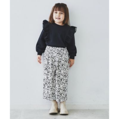 THE SHOP TK(Kids) 【110－150】チュール肩フリルミニ裏毛プルオーバー