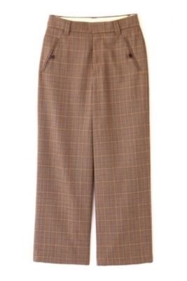 【新品タグ付き】22AW ヒューマンウーマン　ウールポリエステルチェックパンツS human woman(ヒューマン ウーマン)の◇ウールポリエステル
