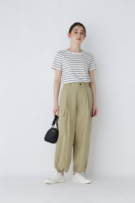 human woman / ヒューマンウーマン ◆オーガニック綿天竺半袖ボーダーＴシャツ 半袖Tシャツボーダーオーガニック綿天竺 | human woman