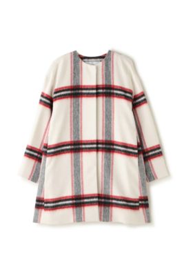 ADORE(アドーア)のアルパカシャギーチェックコート通販