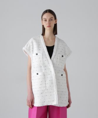 新品◇幻◇アドーアADORE◇ファンシーツイードジレ◇ホワイト