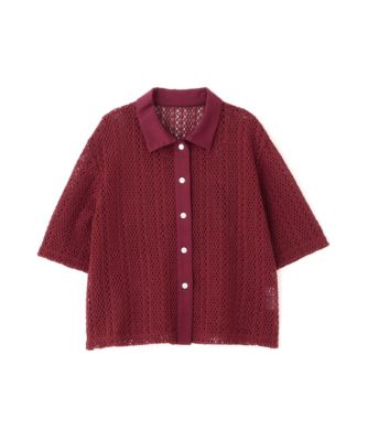 human woman(ヒューマン ウーマン)の◇クロッシェレース半袖シャツ通販