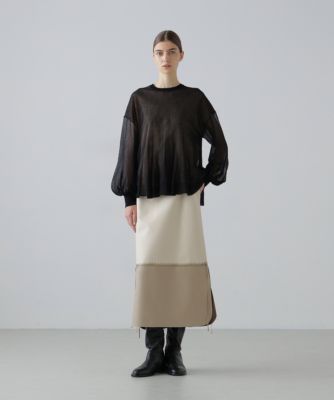 ADORE(アドーア)の◇レースアップフェイクレザースカート通販
