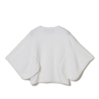 美品✨ROOM NO.8✨ウィングスリーブトップス　プルオーバーニット　F 白 美品✨ROOM NO.8✨ウィングスリーブトップス プルオーバーニット