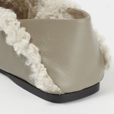 セルジオロッシ　スリッパ　フラット　パンプス　sr1 36 ボア sergio rossi】SR1フラットボアパンプス