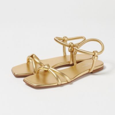【GIANVITO ROSSI】JUNO◆装飾付き◆レザー◆フラットサンダル Gianvito Rossi(ジャンヴィト ロッシ)のフラットサンダル通販