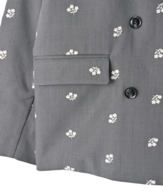 STYLE DELI(スタイルデリ)の【BLK001】花柄刺繍ツイルテーラード