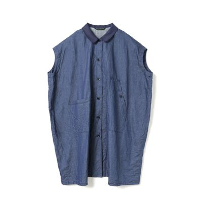 mizuiro ind(ミズイロインド)のワイドデニムシャツワンピース通販