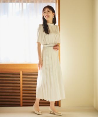 Newans(ハッシュニュアンス)の〈花乃まりあさんコラボ〉ワイドプリーツ