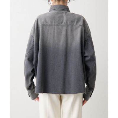 Whim Gazette オーバーサイズ ケミカル デニムシャツ ウィムガゼット 完売 11oz ケミカルデニムビッグシャツ ジャケット