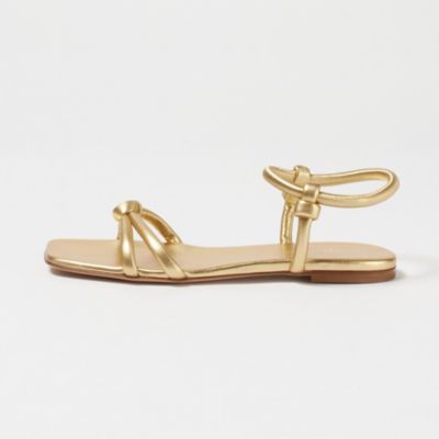 GianvitoRossi　JAIME　フラットサンダル　ゴールド　37 GianvitoRossi JAIME フラットサンダル ゴールド 37 - メルカリ