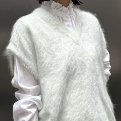 ATON(エイトン)のロイヤルカシミヤファーベスト通販 | mirabella