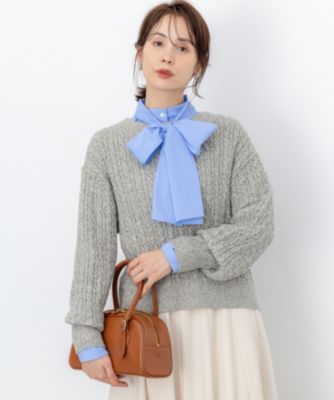 組曲 L(クミキョク エル)の【加藤ローサさん着用】コットンカシミヤMIX