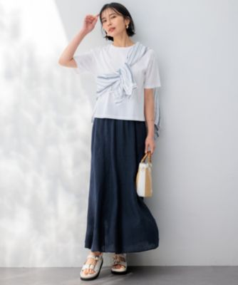 23区(ニジュウサンク)の【洗える】LIBECOリネン フレアスカート