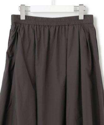 コットンポプリンフラウンススカート 23区｜【洗える】ナイロンコットンポプリン タック スカート