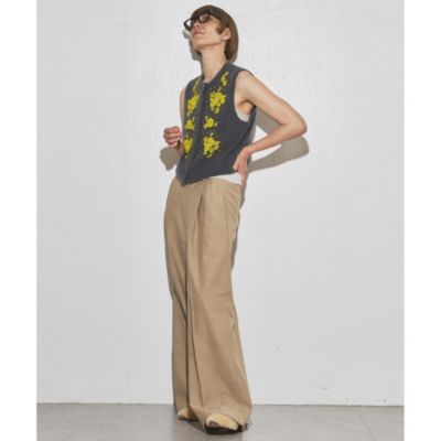 ビーズニットジレ Whim Gazette（ウィム ガゼット） ベスト ジレ 「GEMINI」ビーズ